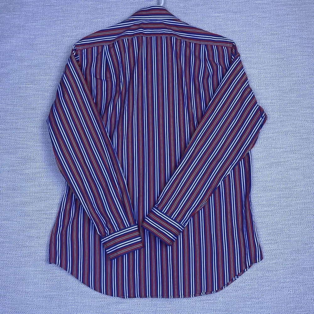 Polo by Ralph Lauren Shirt L Mens L/S Button Up Regent Classic Multicolor Stripe - Picture 3 of 5